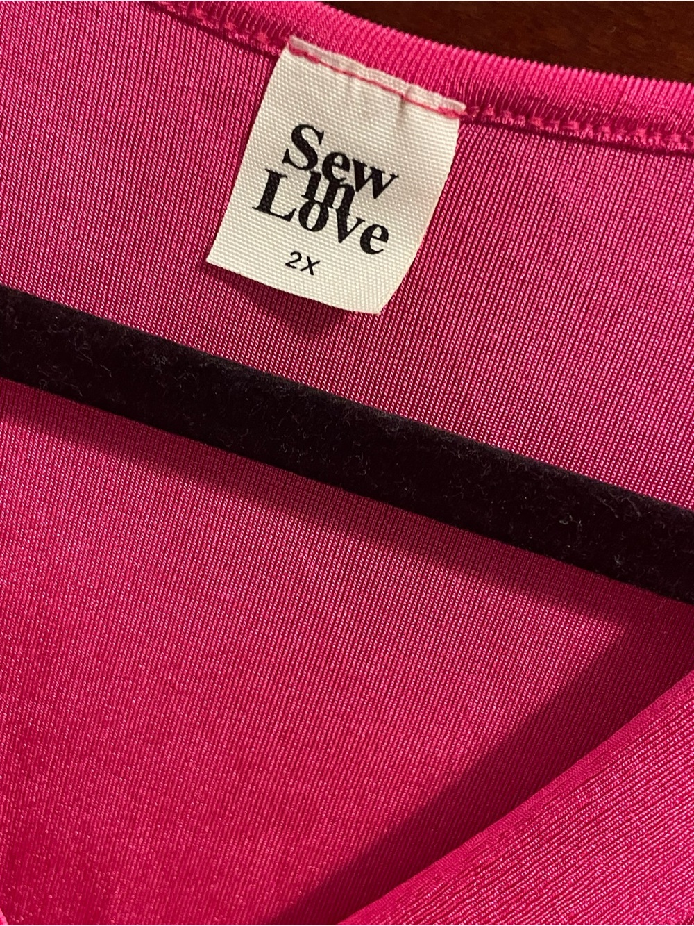 Sew in love 2x fuschia hot pink slinky stretchy sleeveless tank top nwot travel - Picture 4 of 5